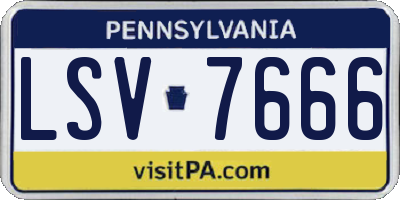 PA license plate LSV7666