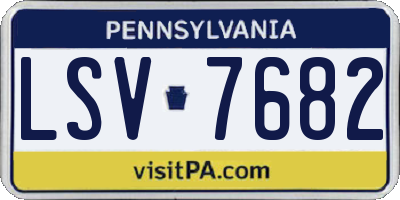 PA license plate LSV7682