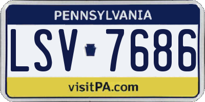 PA license plate LSV7686