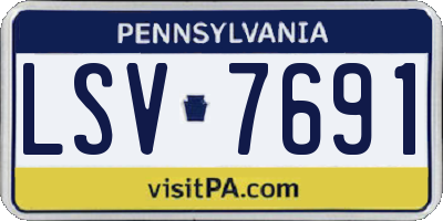 PA license plate LSV7691