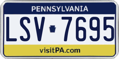 PA license plate LSV7695