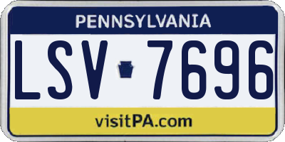 PA license plate LSV7696