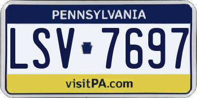 PA license plate LSV7697