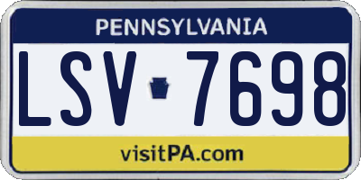 PA license plate LSV7698