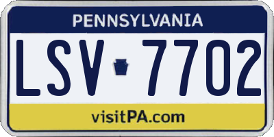 PA license plate LSV7702