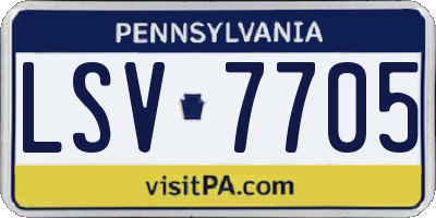 PA license plate LSV7705