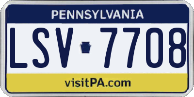 PA license plate LSV7708