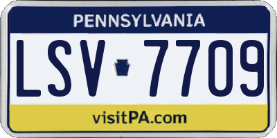 PA license plate LSV7709