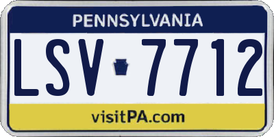 PA license plate LSV7712