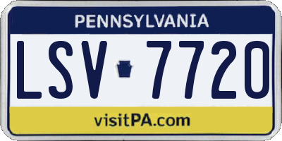 PA license plate LSV7720