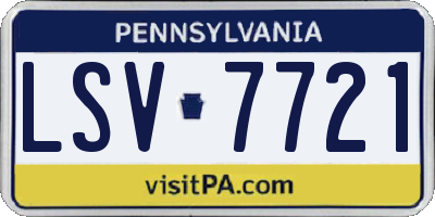 PA license plate LSV7721