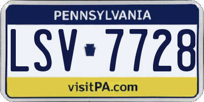 PA license plate LSV7728