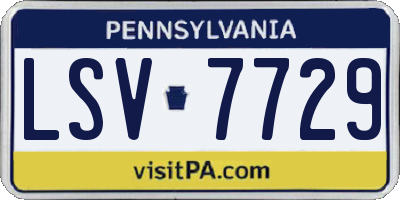 PA license plate LSV7729