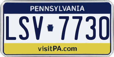 PA license plate LSV7730