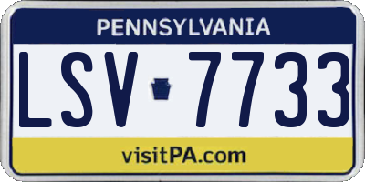 PA license plate LSV7733