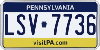 PA license plate LSV7736