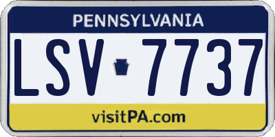 PA license plate LSV7737