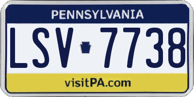 PA license plate LSV7738