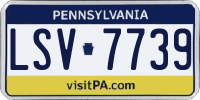 PA license plate LSV7739