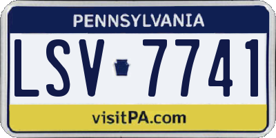PA license plate LSV7741