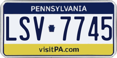 PA license plate LSV7745