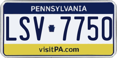 PA license plate LSV7750