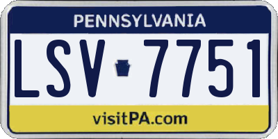 PA license plate LSV7751