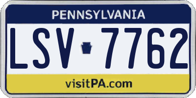 PA license plate LSV7762