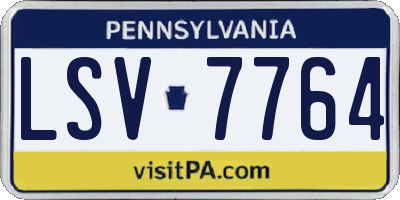 PA license plate LSV7764