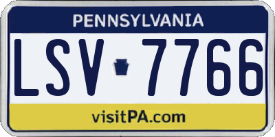 PA license plate LSV7766