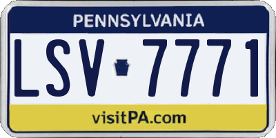 PA license plate LSV7771
