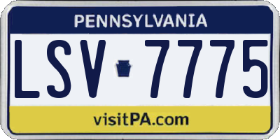 PA license plate LSV7775