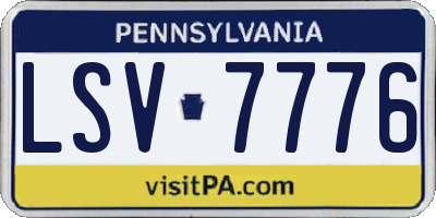 PA license plate LSV7776