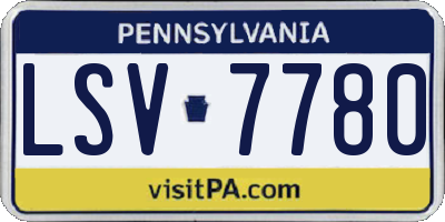 PA license plate LSV7780