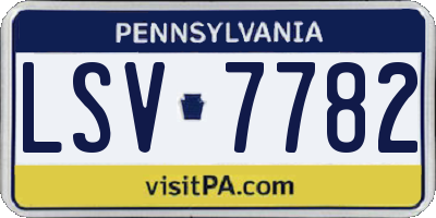 PA license plate LSV7782