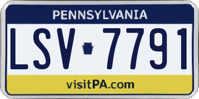 PA license plate LSV7791
