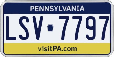 PA license plate LSV7797