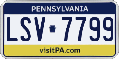 PA license plate LSV7799