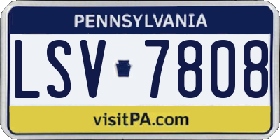 PA license plate LSV7808