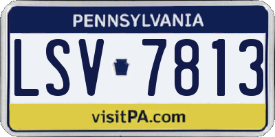PA license plate LSV7813