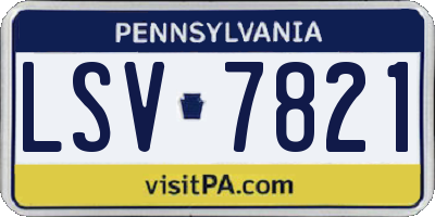 PA license plate LSV7821