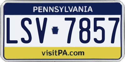 PA license plate LSV7857