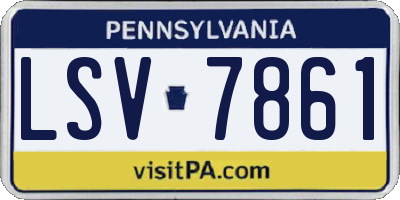 PA license plate LSV7861