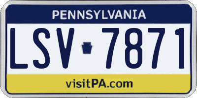 PA license plate LSV7871