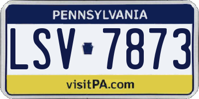PA license plate LSV7873
