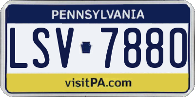 PA license plate LSV7880