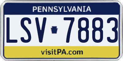 PA license plate LSV7883