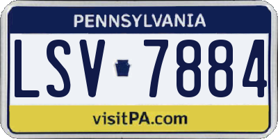 PA license plate LSV7884