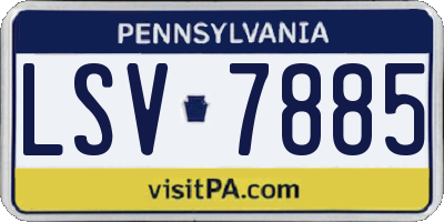 PA license plate LSV7885