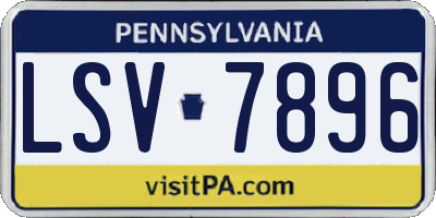 PA license plate LSV7896